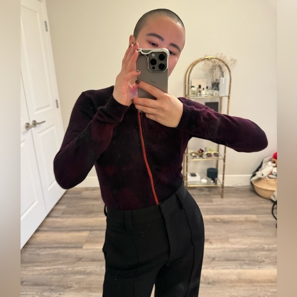 VINTAGE CASHMERE TIE DYE ZIP SWEATER - Picture 3 of 7